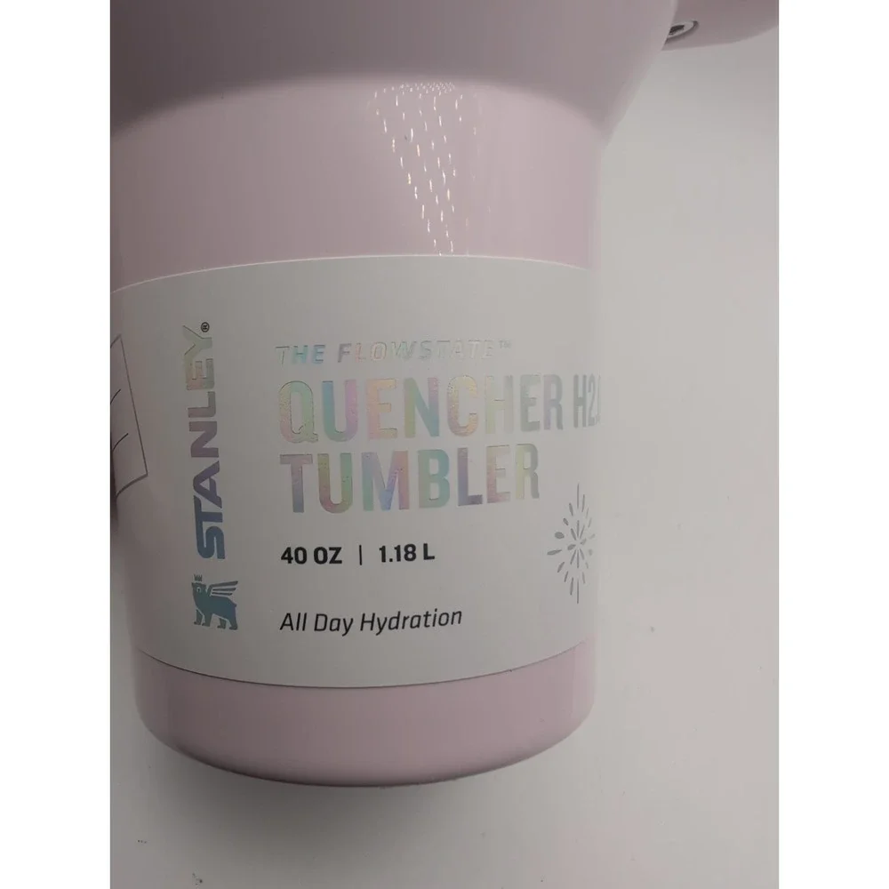 Stanley 40oz Pink Icicle Gloss Winter Wonderland Sparkle NEW - Picture 6 of 8